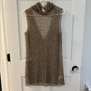 Zara Gold Beaded Mini Dress/Top